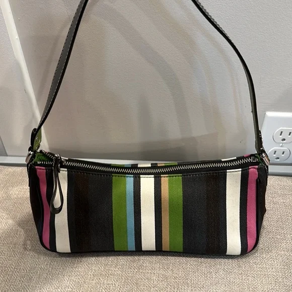 Kate Spade Striped Handbag Vintage - Picture 1 of 10